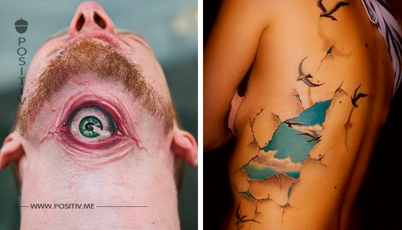 Diese  3D Tattoos tricksen dein Gehirn aus!