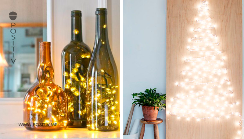 Eigentlich schade, um die Weihnachtsbeleuchtung nur für den Weihnachtsbaum zu verwenden! Wunderschöne Ideen für eine bezaubernde Atmosphäre in Ihrem Zuhause mit Weihnachtsbeleuchtung!