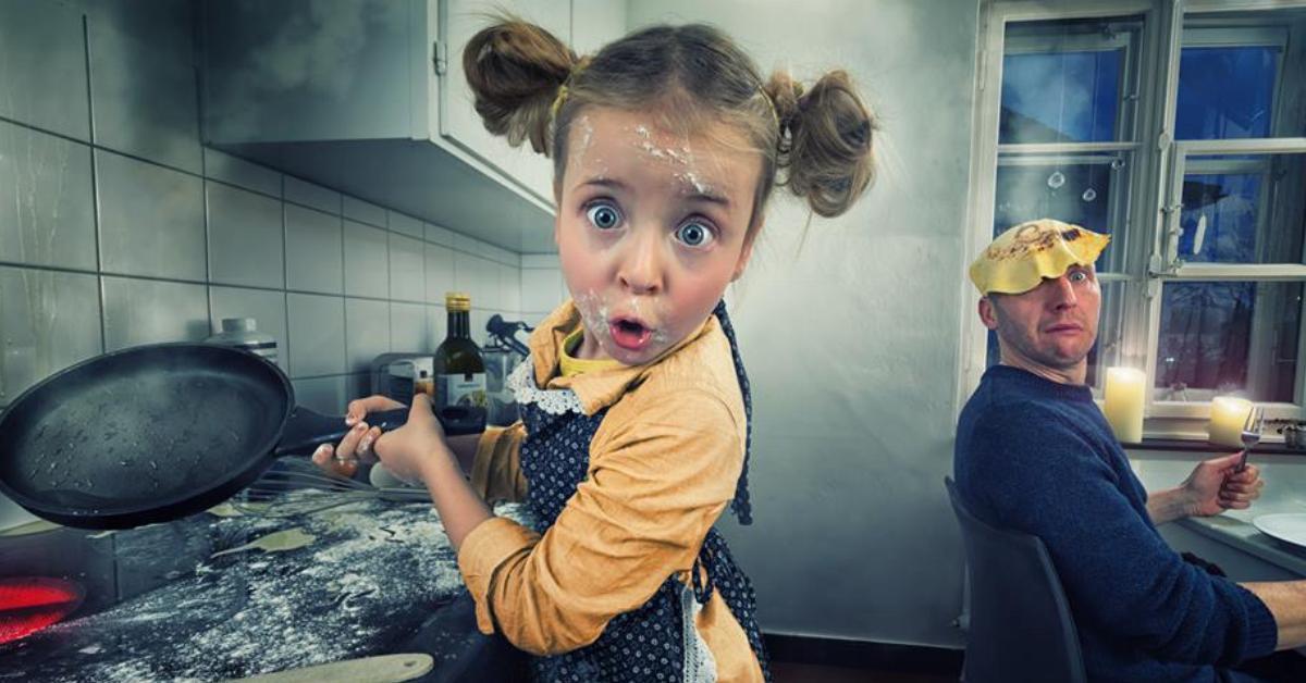 19 lustige Foto-Manipulationen eines Vaters mit seinen Töchtern.
