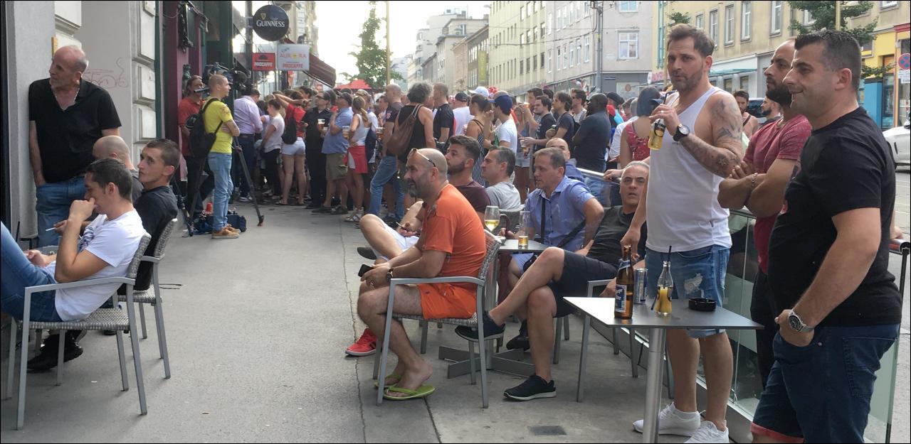 Ottakringer Straße: Fans der Kroaten sind friedlich