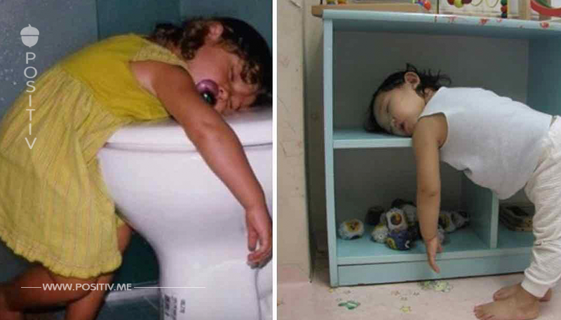 14 Kinder, die überall schlafen können