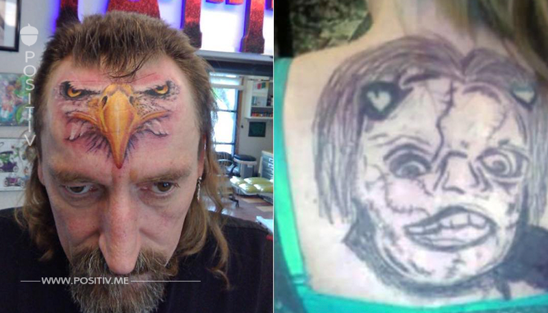 15 Fotos von schlecht durchdachten Tattoos.