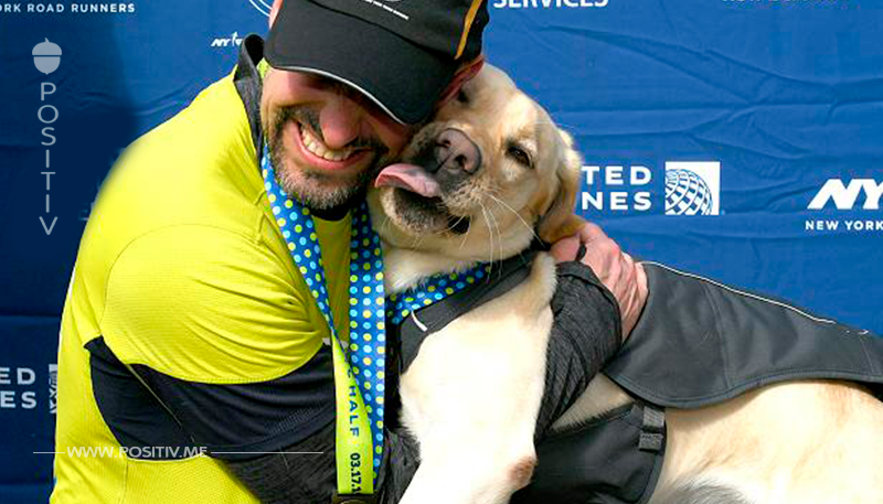 +++ Gute Nachrichten +++Blinder Läufer beendet erstmals New York Halbmarathon mit Hunde Hilfe