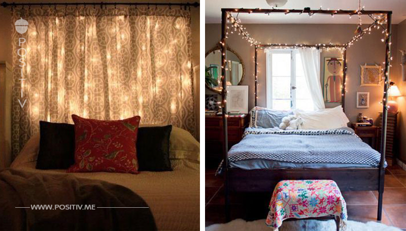 Weihnachtslämpchen verändern dein Schlafzimmer in eine Märchenwelt. - Haus und Gartentipps