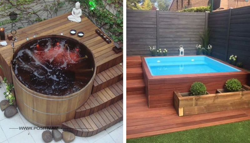 Wer möchte nicht gerne in so einem Hot Tub im Garten herrlich relaxen? 9 großartige Beispiele!