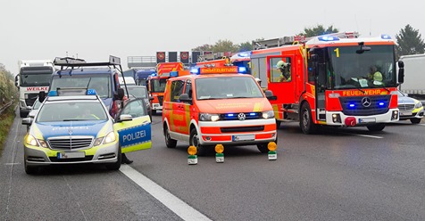 A6 bei Heilbronn: Feuerwehr und Polizei werden bei Rettungseinsatz bespuckt und beleidigt – Mann stirbt an Verletzungen