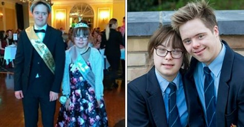 Paar mit Down-Syndrom wurde von Klassenkameraden zur Ballkönigin und zum Ballkönig gewählt