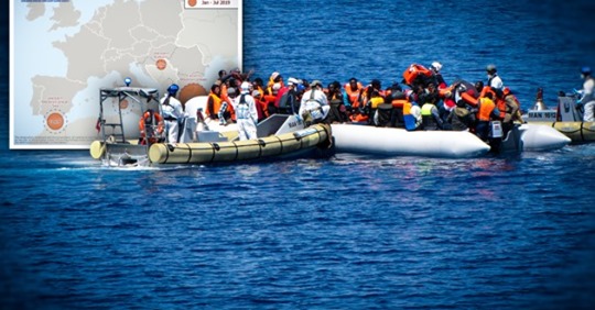 Asylsuchende meiden Italien auf Fluchtroute