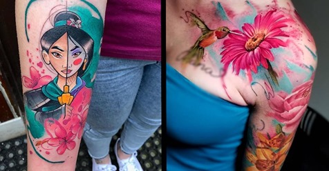 16 beeindruckende Aquarell Tattoos