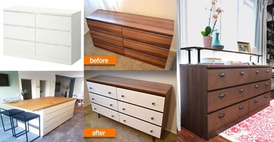 Mit diesen Ideen wird dieser öde IKEA Malm Schubladenschrank der Hingucker Ihres Hauses!