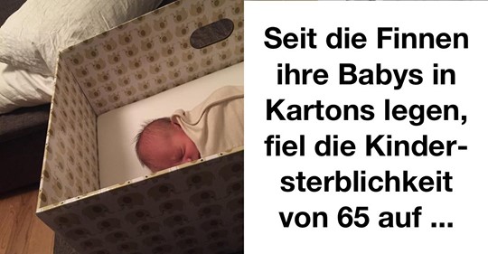 Trend aus Finnland: Baby in Karton schlafen lassen