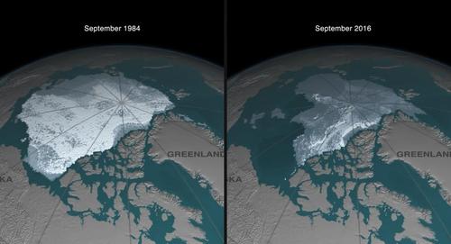 Zeitraffer-Video, veröffentlicht von der NASA, zeigt schmelzende Eiskappen am Nordpol