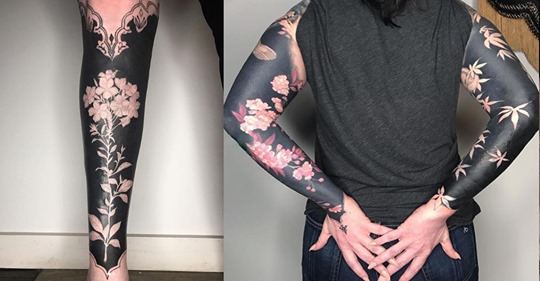 15 ungewöhnliche Tattoos mit schwarzem Hintergrund