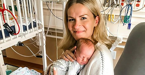 Mutter lag bei Geburt wegen Coronavirus im Koma: Angela darf endlich ihr Baby halten