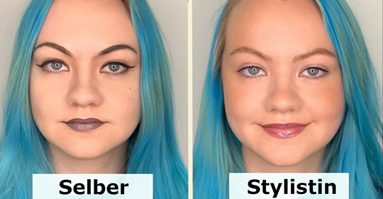 12 Frauen vergleichen ihr Make up mit einem Profi