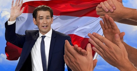 ÖVP Mittelberg bestellte Fahnen und Jubel für Kanzler Kurz