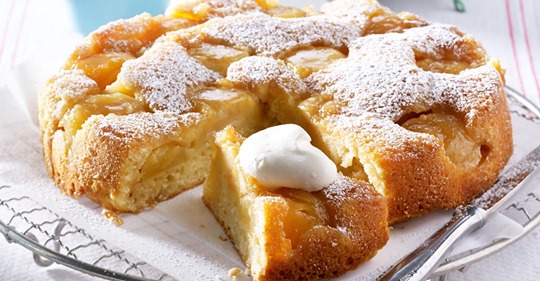 Gestürzter Apfel-Joghurt-Kuchen