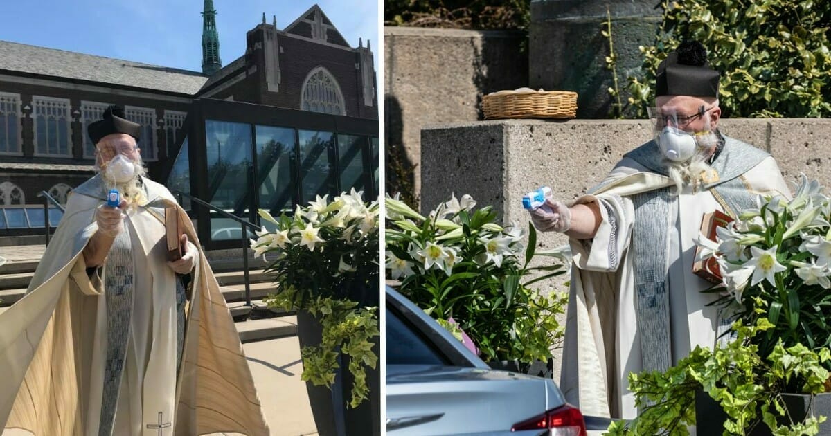 Priester weiht Kirchgänger mit Weihwasser aus Wasserpistole: Fotos gehen um die Welt