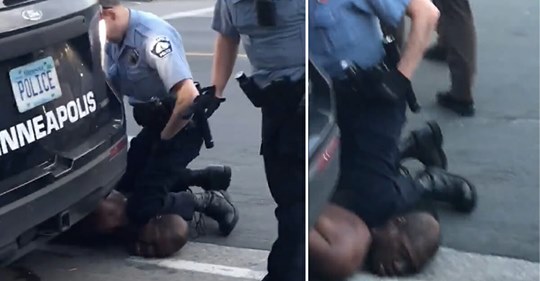 Passanten flehen Polizist an, aufzuhören: Afroamerikaner von Beamten mit Knie im Genick erstickt