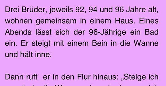 Witz des Tages: Ü90-WG in der Zwickmühle