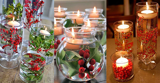 Treibende Kerzen sind immer so gemütlich! Werfen Sie einen Blick auf diese Beispiele.