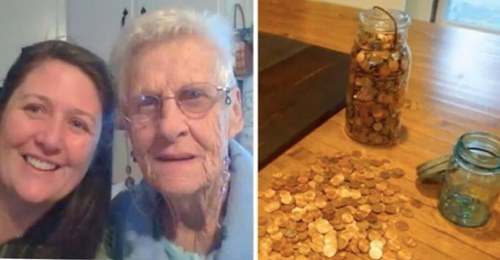 Frau bittet Ihre sterbende Großmutter darum, ihr vom Himmel aus Münzen zu senden, und findet Tage nachdem sie gestorben war 