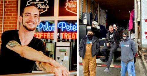 Der Besitzer eines Cafés schenkt den Obdachlosen seiner Stadt jedes Jahr Tausende Mäntel und Decken