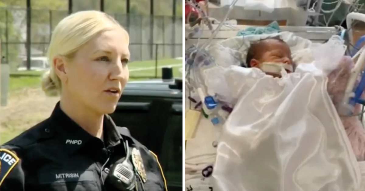 Mutige Polizistin rettet neun Tage altem Baby an Ampel das Leben – hatte aufgehört zu atmen