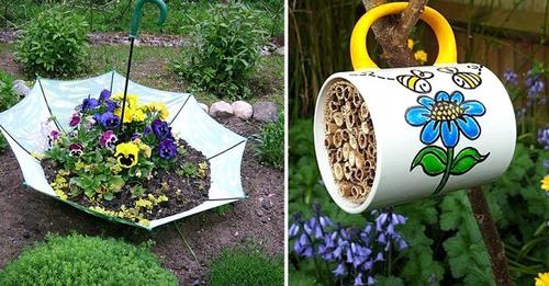 Mit diesen 13 wunderbaren Ideen kreieren Sie mit alten Gegenständen kostenlos die schönsten Kreationen für den Garten oder Hinterhof