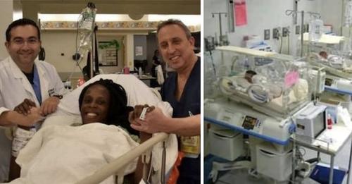 Frau bringt neun gesunde Babys zur Welt, von denen zwei beim Ultraschall übersehen wurden