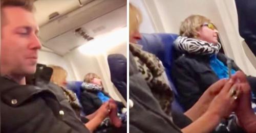 Die Mitreisenden fühlen sich angewidert, als die Frau dem schlafenden Ehemann im Flugzeug eine Pediküre verabreicht